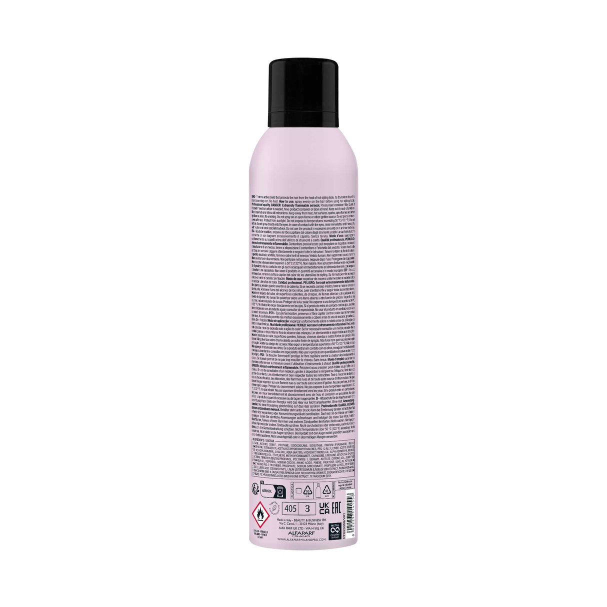 Alfaparf Milano Semi Di Lino Style&Care Spray Termoprotector 300ml – Protecție Avansată împotriva Căldurii, Strălucire Instantă și Îngrijire Urbană pentru Părul Tău