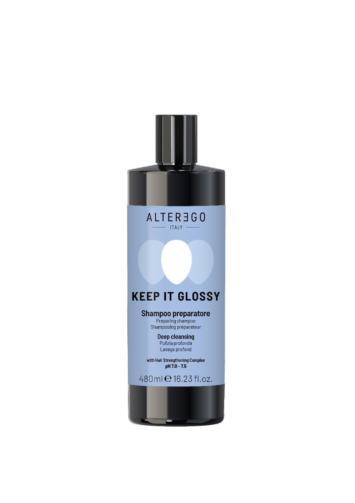 AlterEgo Keep It Glossy Prep Shampoo Șampon Pentru Curățare Profundă 480ml