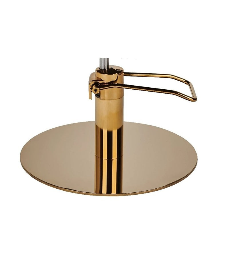 Ayala Globe 01 P-7 – Scaun de Coafor Negru cu Cusătură Neagră și Bază Rotundă Aurie