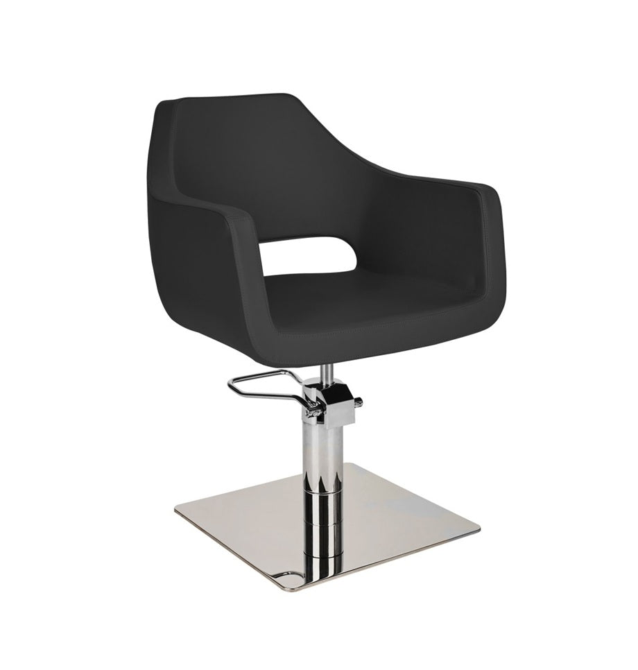 Ayala Marea 01 P-7 Scaun de Coafor cu Bază Pătrată Argintie