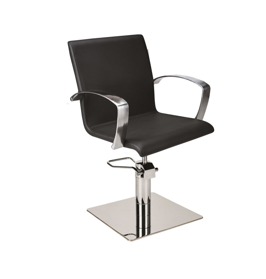 Ayala Partner 01 P-7 Scaun de Coafor cu Bază Pătrată Argintie