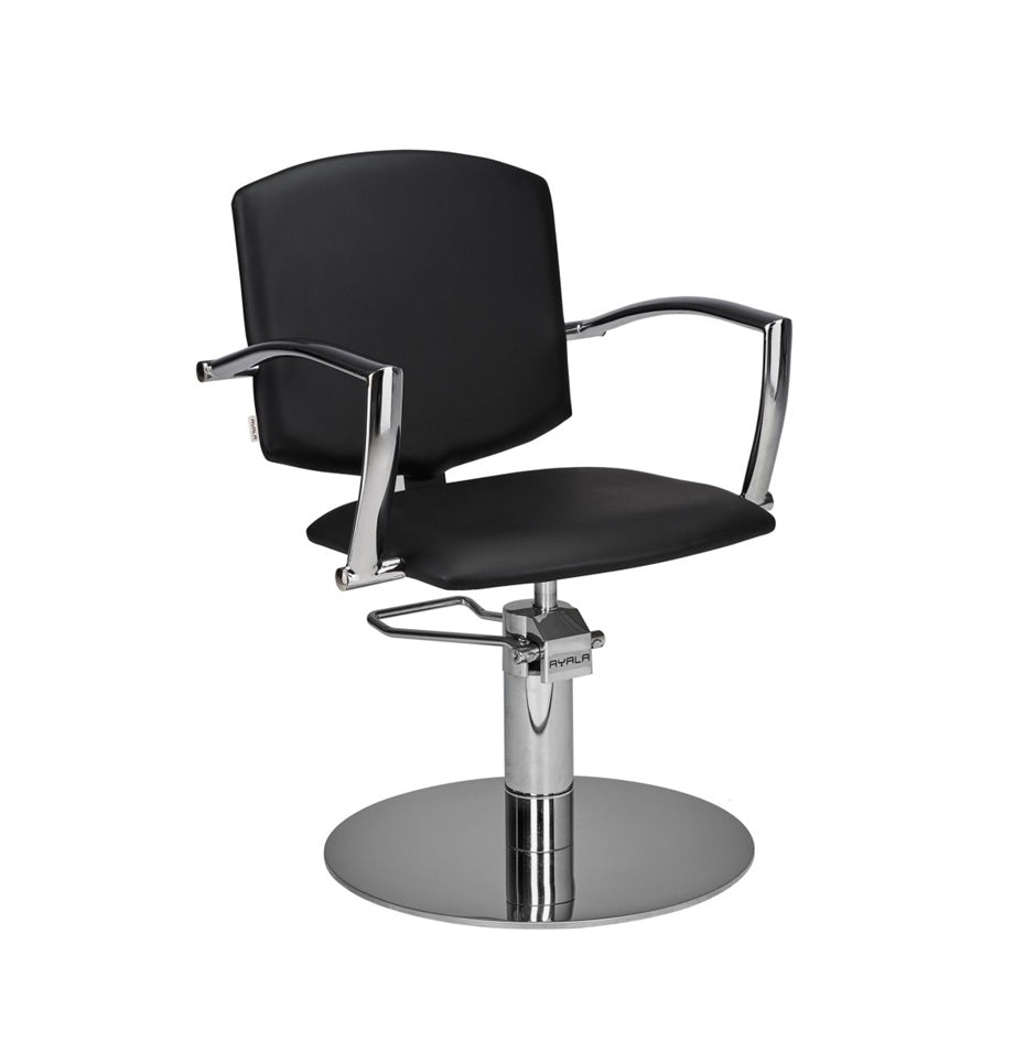 Ayala Pako 01 P-7 Scaun de Coafor cu Bază Rotundă Argintie