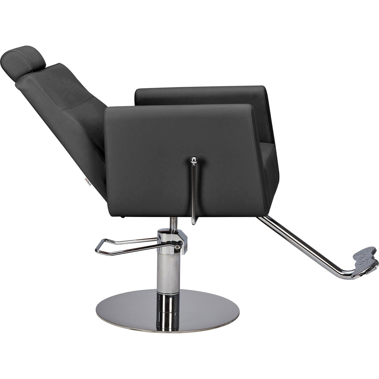 Ayala Scaun de Frizerie Ray 01 Negru / Bază Rotundă Argintie