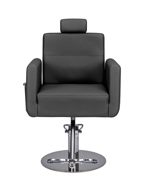 Ayala Scaun de Frizerie Ray 01 Negru / Bază Rotundă Argintie