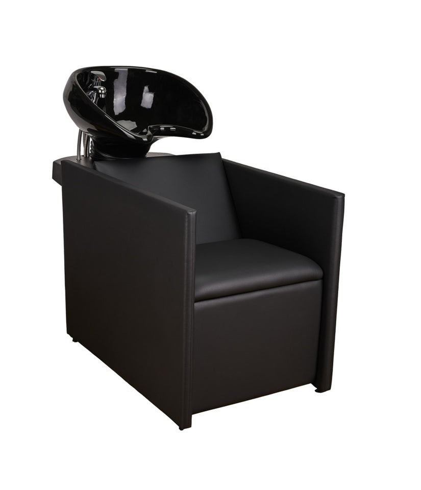 Ayala Luna P-7 Unitate de Spălare 1 Loc,Post Negru cu Chiuvetă Neagră