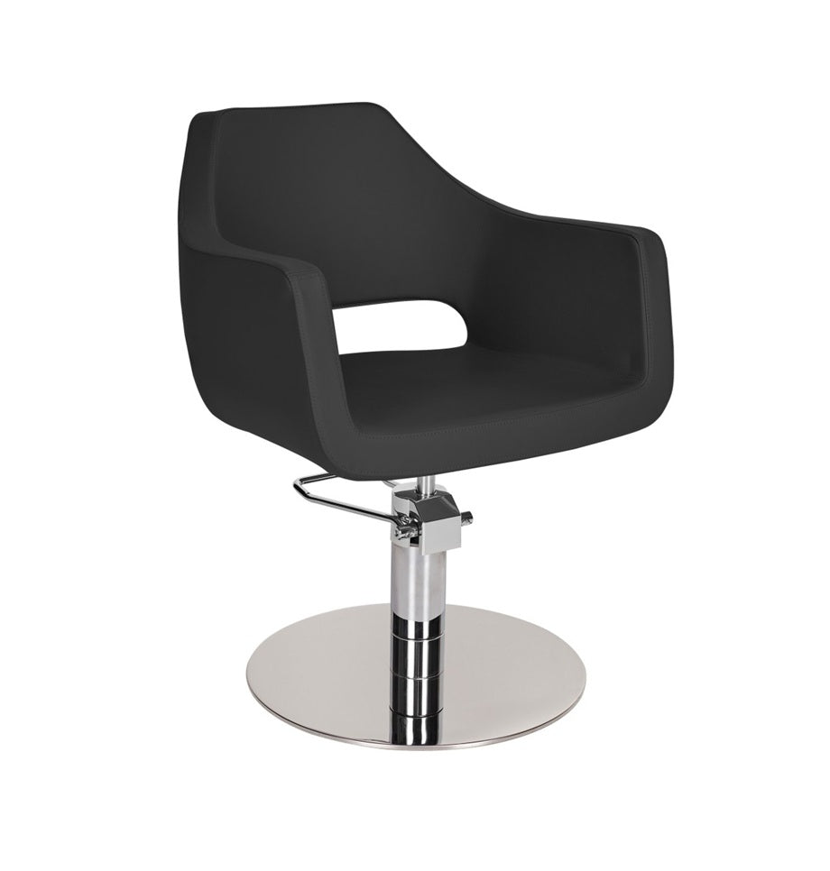 Ayala Marea 01 P-7 Scaun de Coafor cu Bază Rotundă Argintie