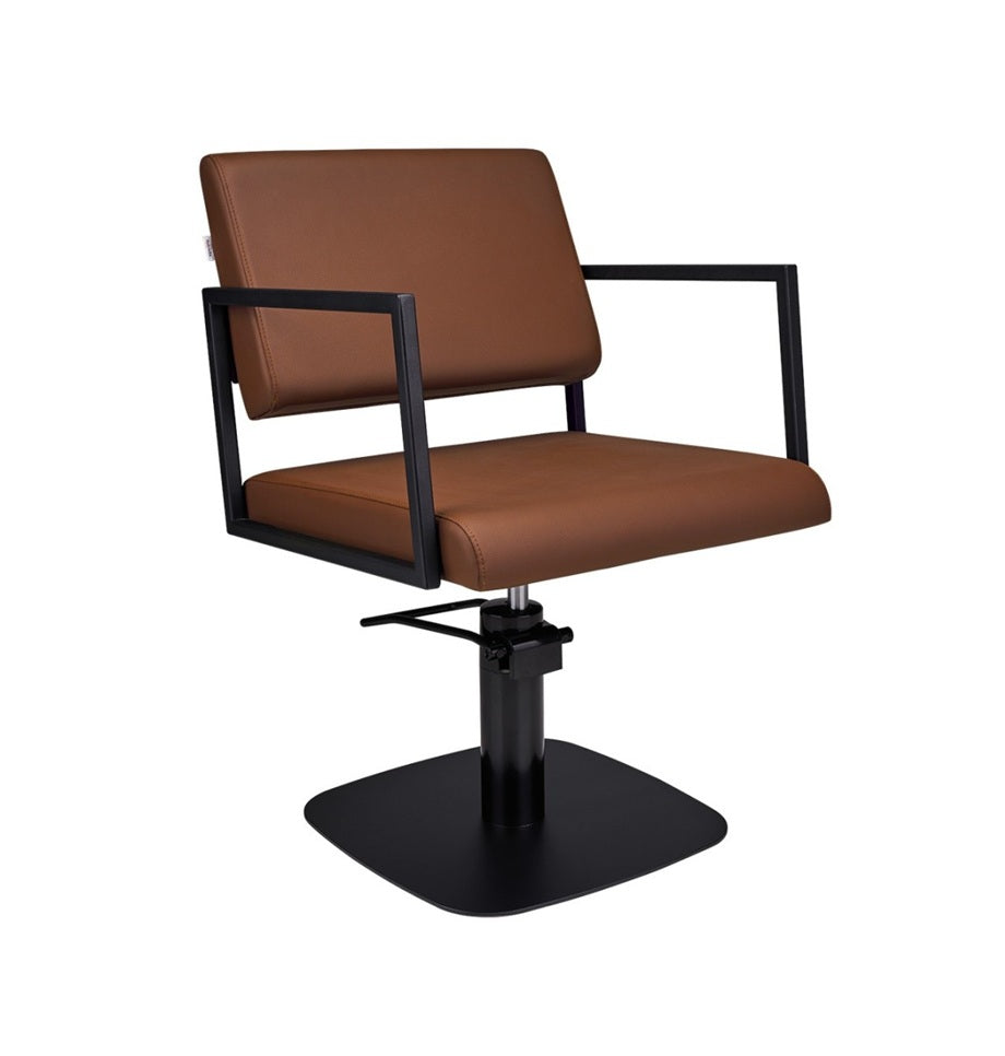 Ayala Loft C1 P-5 Scaun de Coafor Maro cu Bază Pătrată Neagră