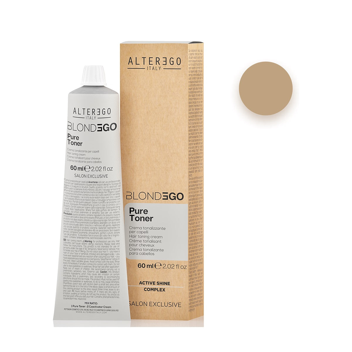 AlterEgo Blondego Pure Toner Vopsea De Par Semipermanentă 60ml Pentru Păr Decolorat