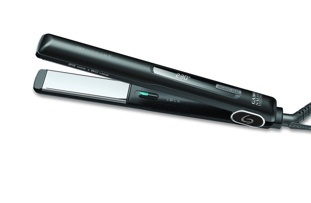 GA.MA G-Style Oxy-Active IHT Classic Placă Profesională De Întins Părul cu Tehnologie Oxy și Ioni pentru Culoare Protejată, Plăci Silk-Chrome, Încălzire Rapidă și Îndreptare cu O Singură Trecere