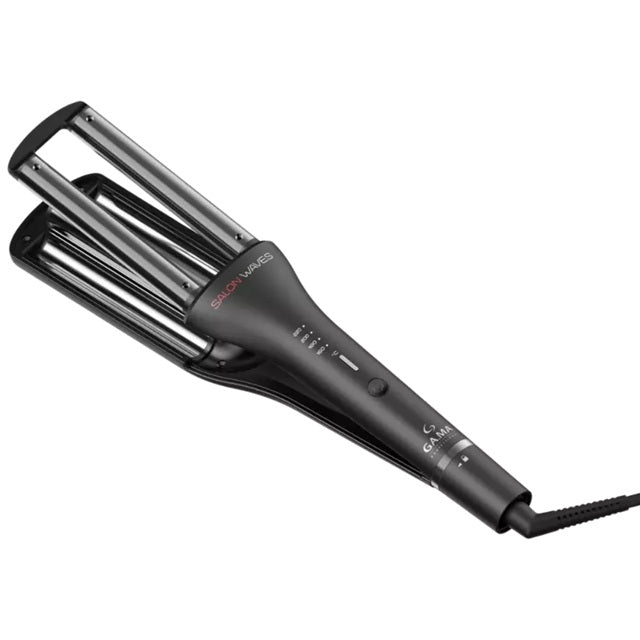 GA.MA Salon Silk Waves Placă de Ondulat cu Plăci Ceramice, Temperatură Reglabilă 160–220°C, Pentru Onduleuri Moi, Strălucitoare și Coafuri cu Volum RESIGILAT