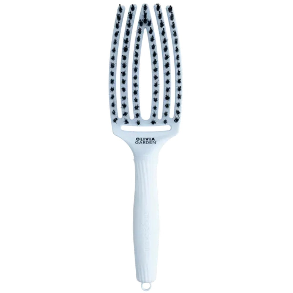 Olivia Garden Fingerbrush Care Iconic Boar & Nylon Pastel Blue - Perie Profesionala pentru Păr cu Peri de Mistreț