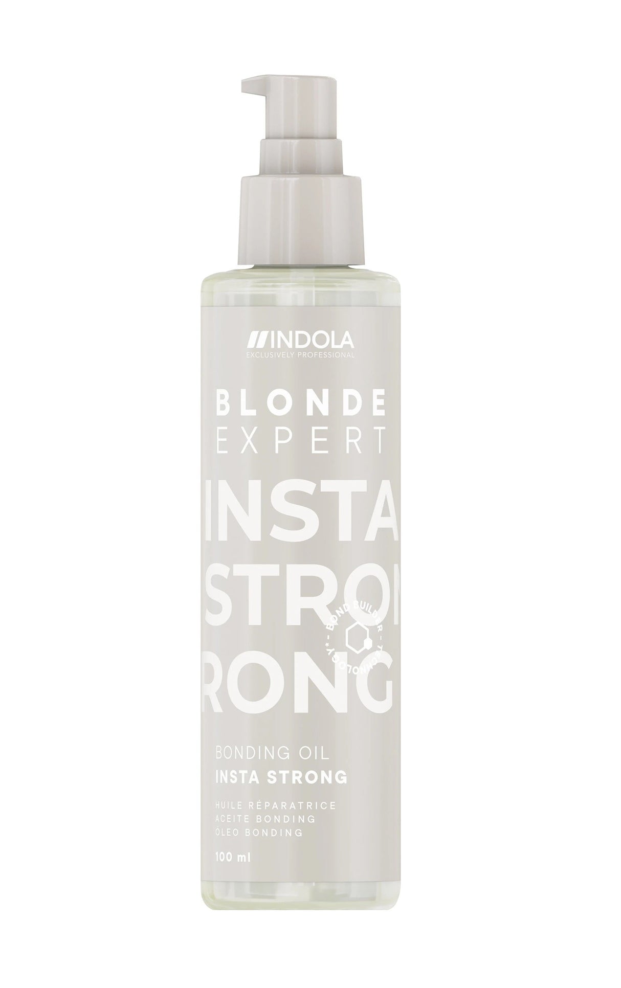 Indola Blonde Expert InstaStrong Bond Oil 100ml – Ulei Profesional pentru Regenerarea Părului Blond sau Tratat Chimic, cu Tehnologie Bond și Protecție UV