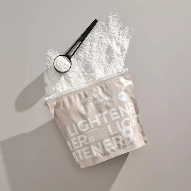 Indola Blonde Expert Lightener 9+ White 450g – Pudră Decolorantă Profesională Albă cu Protecție Maximală și Rezultat Blond Clar, Neutru