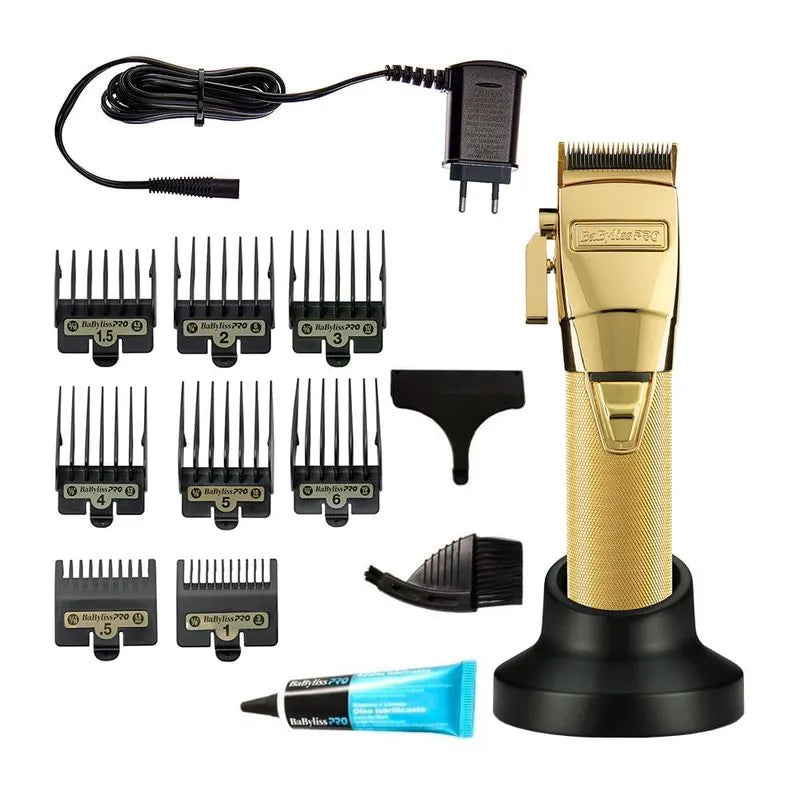 Mașină De Tuns Profesională BabylissPro 4artists GoldFX Metal, Fără Cablu Cu Motor EDM TECHNOLOGY CU AMBALAJ RESIGILAT