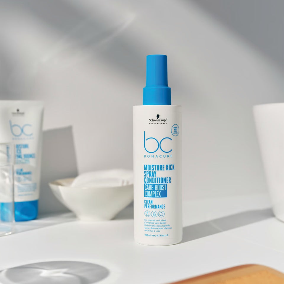 Schwarzkopf Professional BC Bonacure Moisture Kick Spray Conditioner – Balsam Leave-in Profesional pentru Păr Uscat, Deshidratat sau Cret, cu Hidratare Instantă și Descurcare Imediată