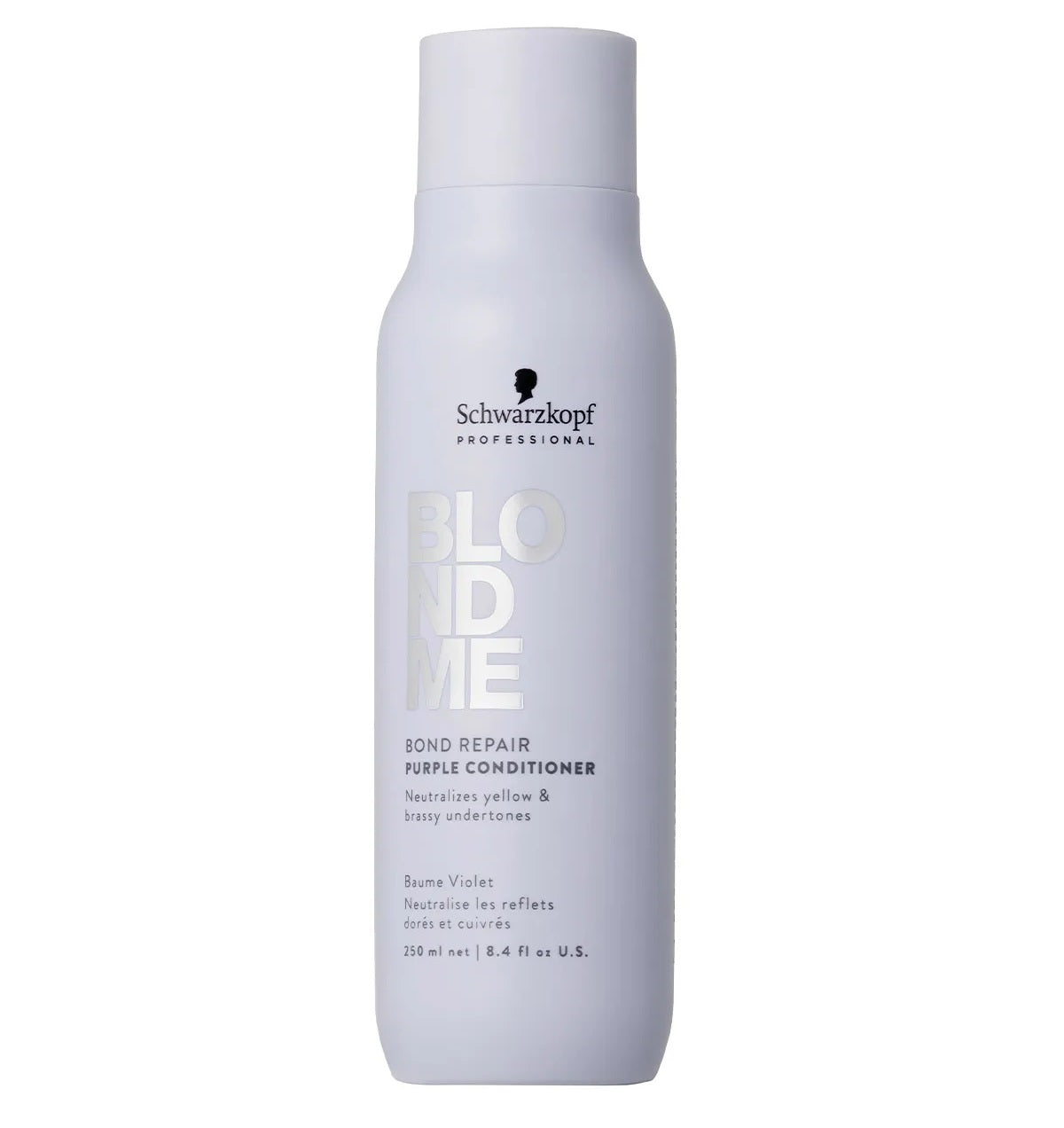 Balsam Neutralizant & Reparator Schwarzkopf BLONDME Bond Repair Purple – Anti-Galben, Fortifiere și Strălucire pentru Părul Blond 250ml