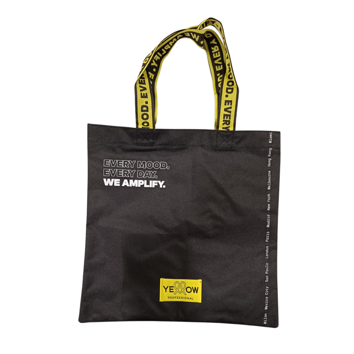 Yellow Professional Geantă Shopping Sacosă Neagră Reutilizabilă Eco Friendly