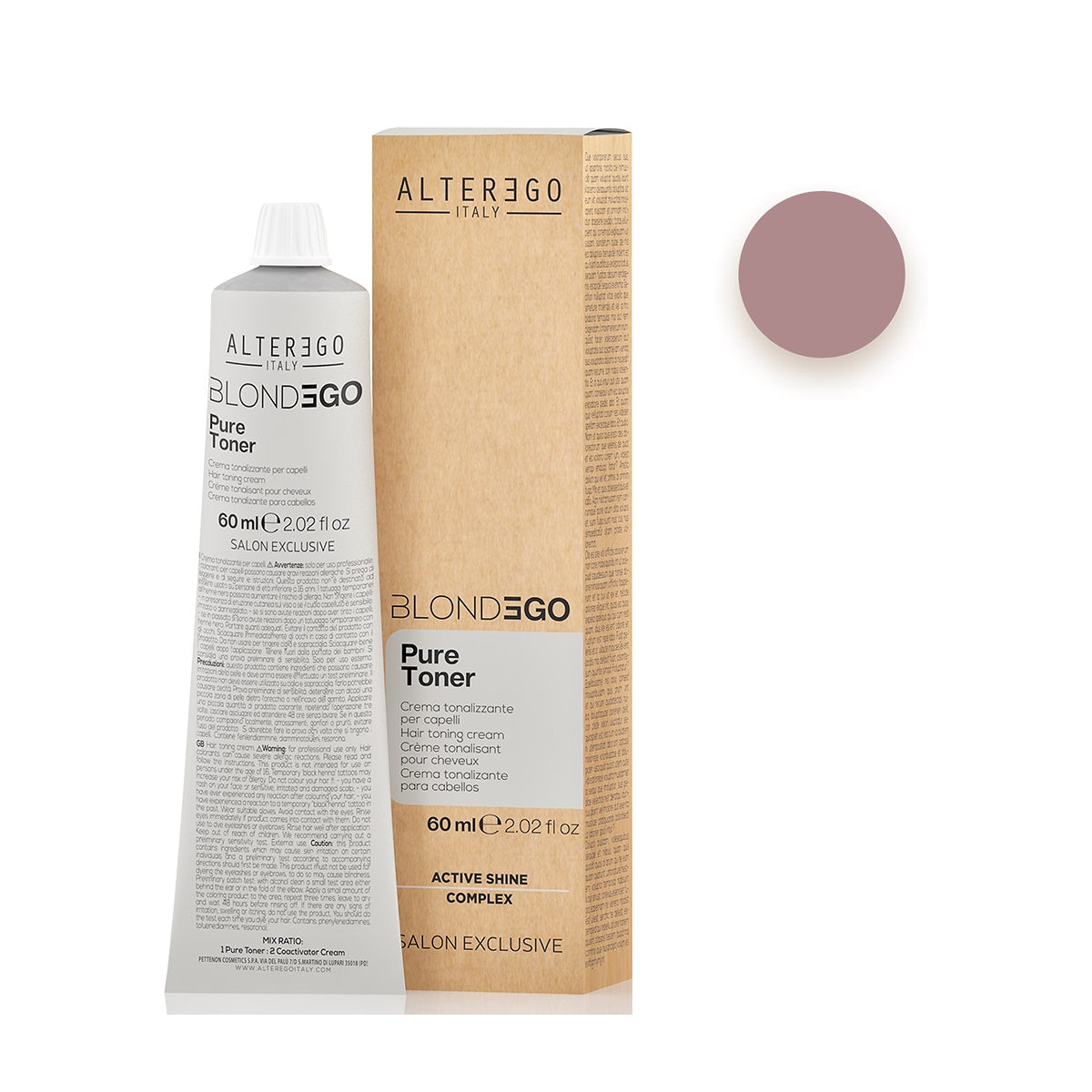 AlterEgo Blondego Pure Toner Vopsea De Par Semipermanentă 60ml Pentru Păr Decolorat
