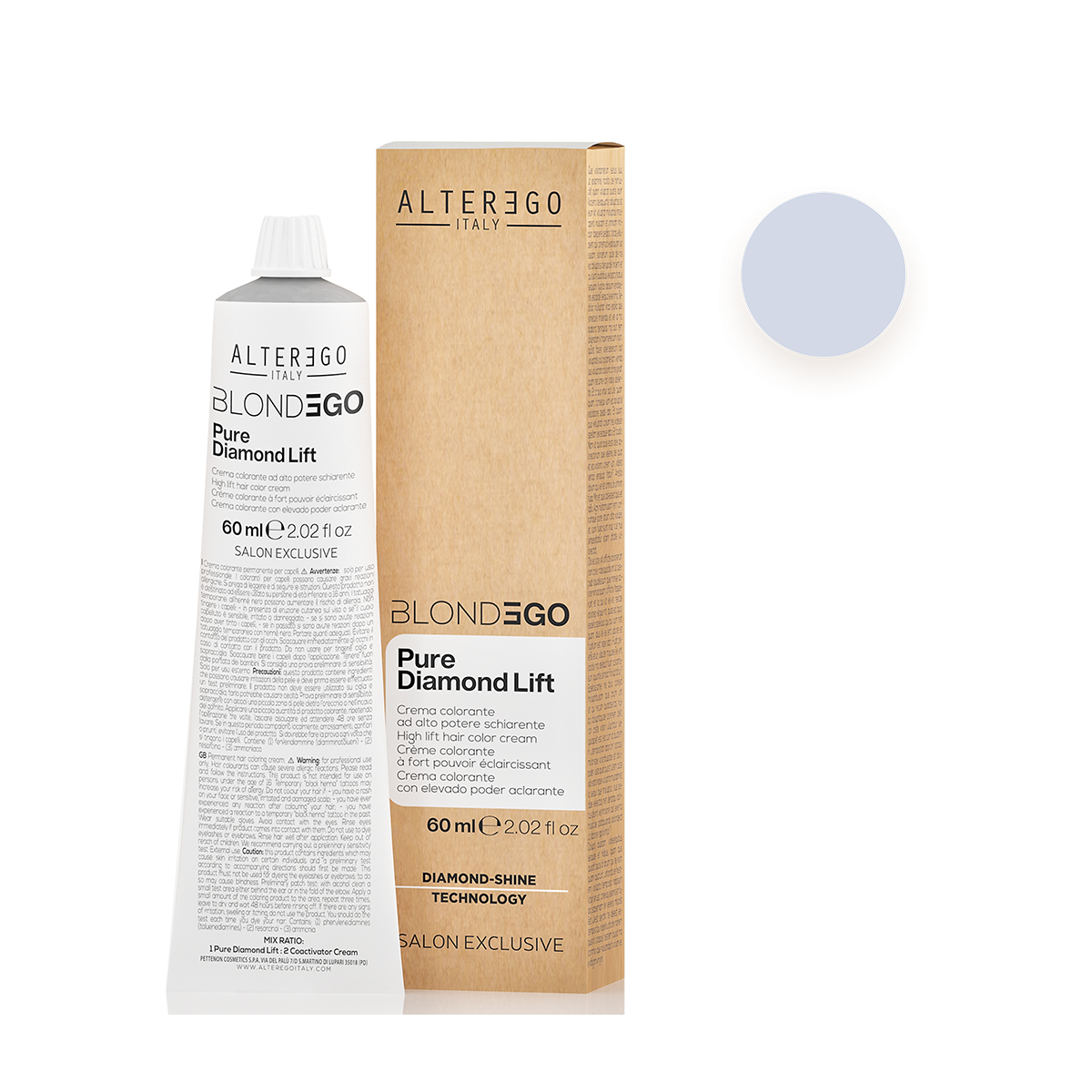 AlterEgo Blondego Pure Diamond Vopsea De Păr Permanentă 60ml Blond Special - Deschidere Perfectă