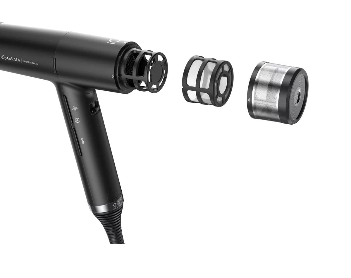 GA.MA iQ 1 Perfetto– Uscător de Păr Profesional Ultralight cu Motor Digital Brushless, Tehnologie Oxy Active și Funcție Auto-Clean, 294g