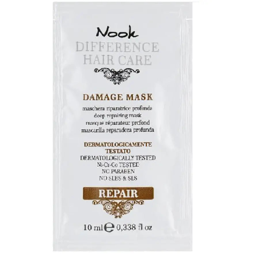 Mască Reparatoare Nook Difference Hair Care Repair Damage Mask Deep Repairing - Hidratare Putenică, mostră 10ml
