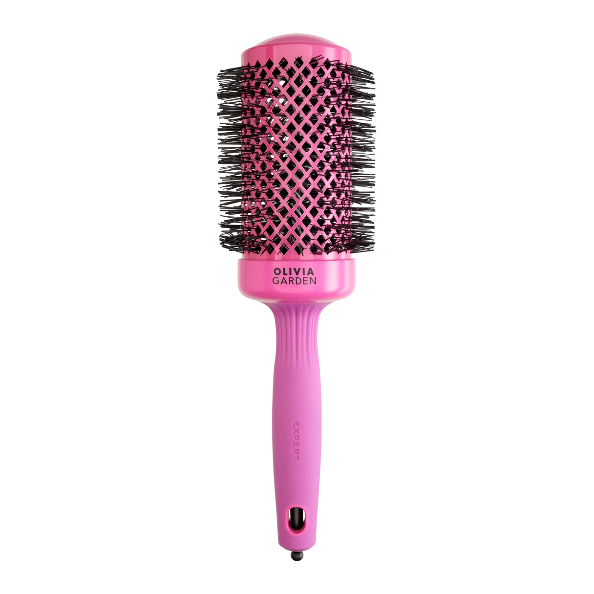 Perie termică rotundă Olivia Garden Expert Blowout Shine 55mm Pink Edition bară ceramică cu turmalină și peri din nylon