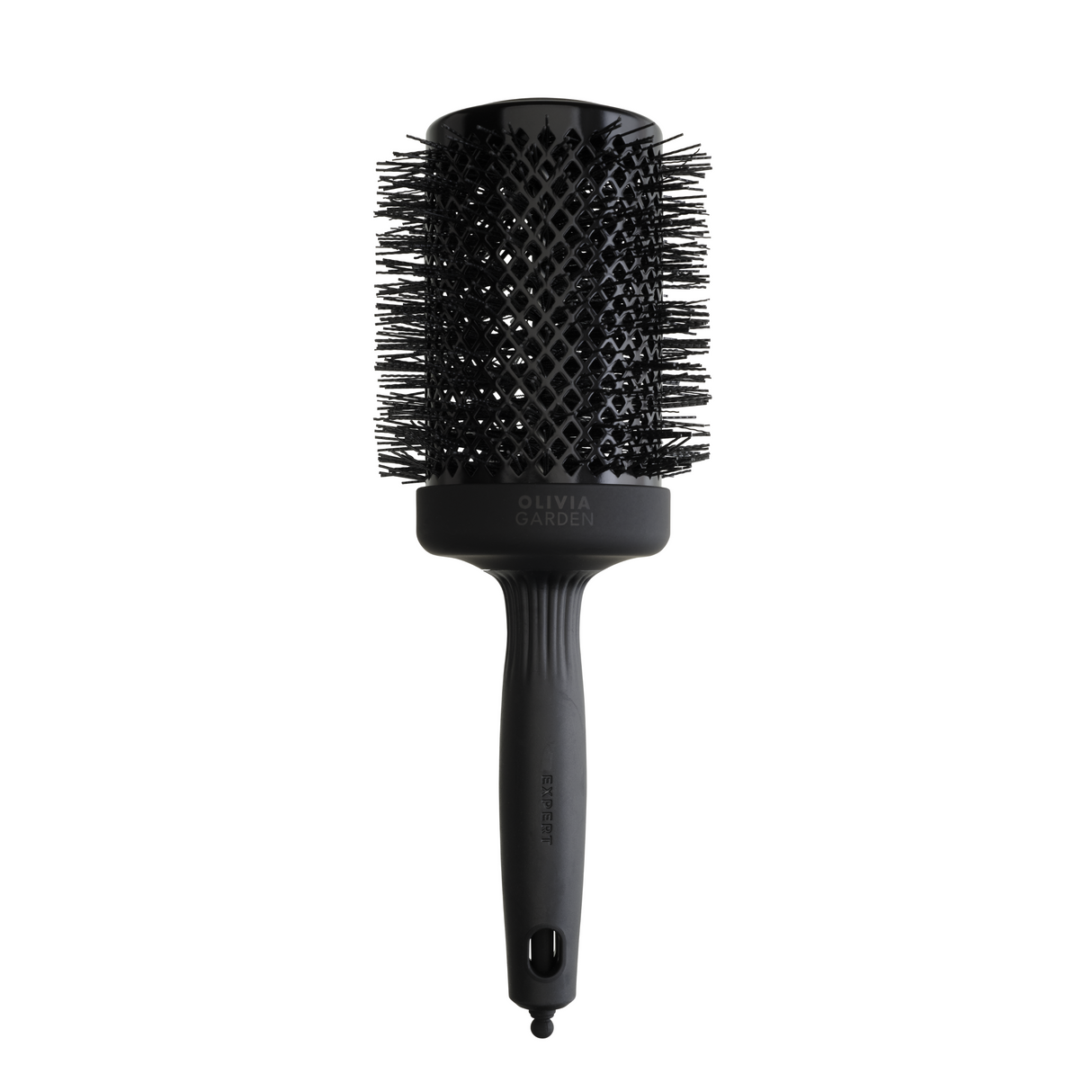 Perie termică rotundă Olivia Garden Expert Blowout Shine 65mm Black Label bară ceramică cu turmalină și peri ondulați