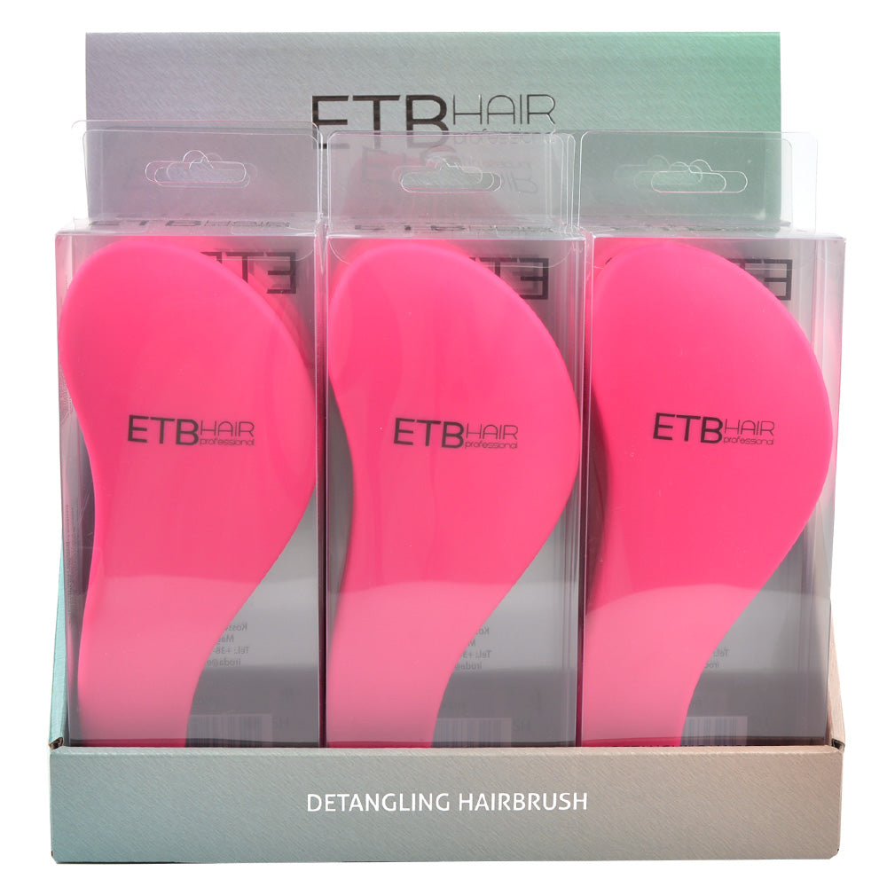 ETB Hair Display Profesional cu 9 Perii Pink pentru Descâlcirea Părului