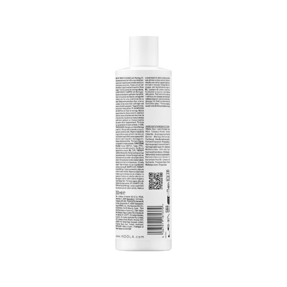 Indola Curl Therapy Cleanser – Gel cremos de curățare pentru păr creț 300ml