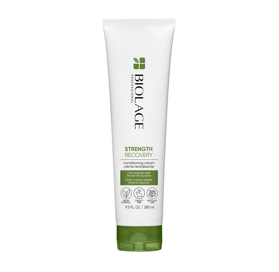 Balsam Profesional Reparare Intensă Biolage Strength Recovery cu Ulei de Squalane, 200ml – Pentru Păr Deteriorat