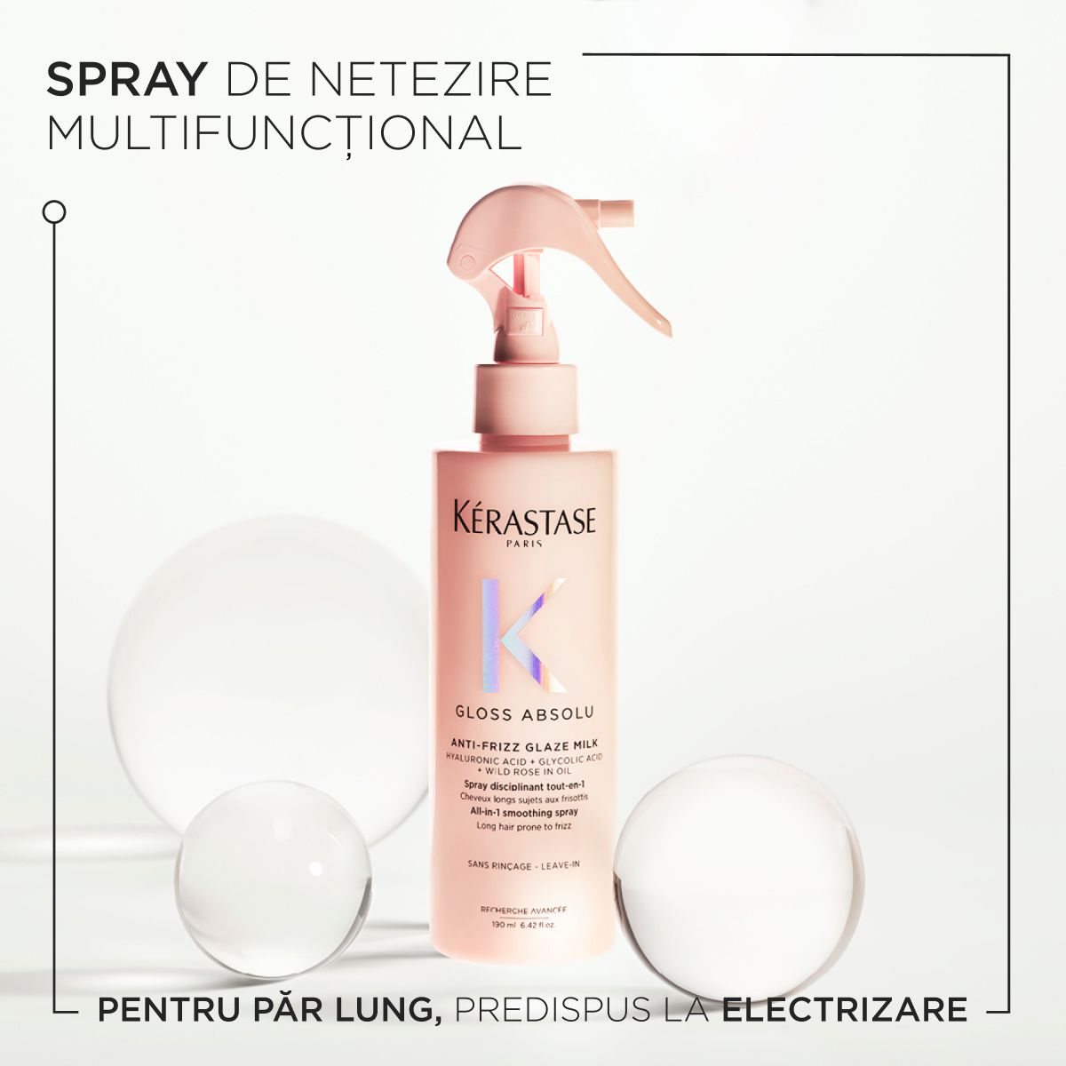 Kérastase Gloss Absolu Glaze Milk – Spray Multifuncțional pentru Netezire și Strălucire 190ml