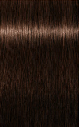 Șuviță de păr drept, în nuanța brun închis intens, cu reflexe calde și luciu elegant