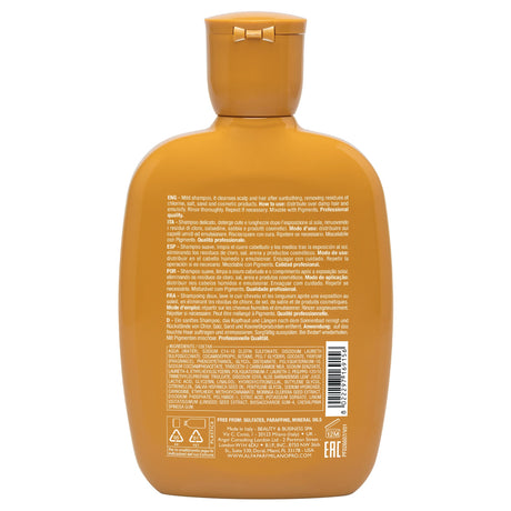 Alfaparf Semi di Lino Sunshine After-Sun Shampoo 250ml – Șampon delicat post-soare, fără sulfați, cu efect protector, revitalizant și parfumat