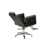 Ayala Scaun de Frizerie Ray 01 Negru cu Bază pe Roți Cromate