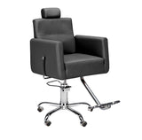 Ayala Scaun de Frizerie Ray 01 Negru cu Bază pe Roți Cromate