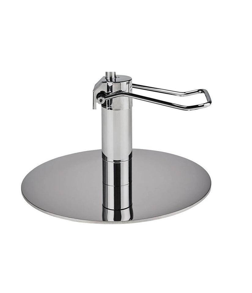 Ayala Gio 01 – Scaun de Coafor Maro cu Bază Rotundă Argintie