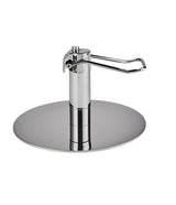 Ayala Globe 01 P-7 Scaun de Coafor Negru cu Cusătură Neagră și Bază Rotundă Argintie