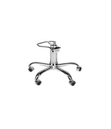 Ayala Globe 01 P-7 Scaun de Coafor Negru cu Cusătură Elegantă și Bază Mobilă pe Roți Argintii