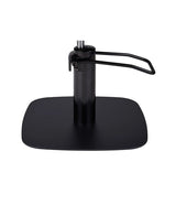 Ayala Globe 01 P-7 – Scaun de Coafor Negru cu Cusătură Neagră și Bază Pătrată Neagră