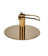 Ayala Globe 01 P-7 – Scaun de Coafor Negru cu Cusătură Neagră și Bază Rotundă Aurie