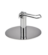 Ayala Lea 01 P-7 Scaun de Coafor Elegant cu Bază Rotundă Cromată Argintie