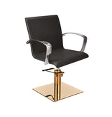 Ayala Patrner G1 P-7 Scaun de Coafor cu Bază Pătrată Aurie