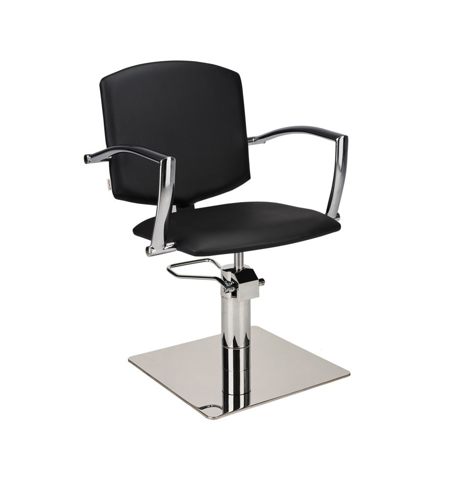 Ayala Pako 01 P-7 Scaun de Coafor cu Bază Pătrată Argintie