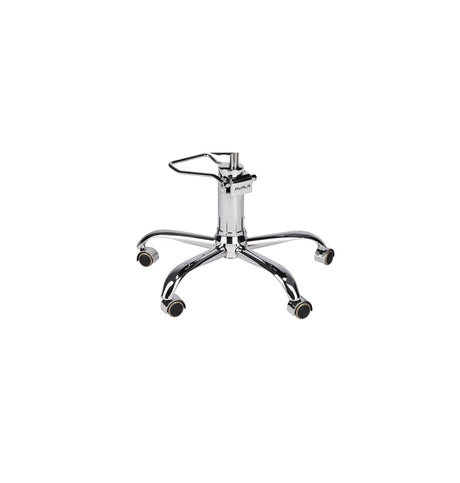 Ayala Pik 01 P-7 Scaun de Coafor Negru cu Bază pe Roți Argintii