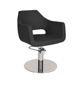 Ayala Marea 01 P-7 Scaun de Coafor cu Bază Rotundă Argintie