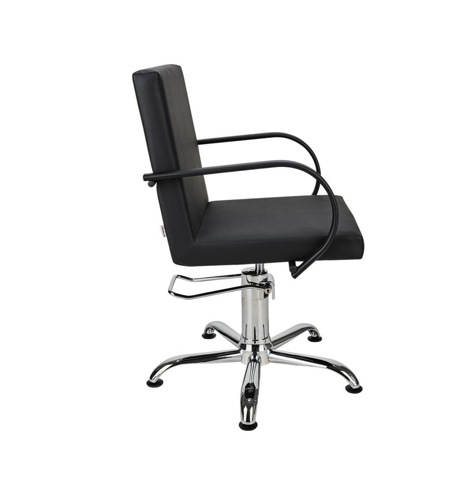 Ayala Pik 01 P-7 Scaun de Coafor Negru cu Suporti Negri