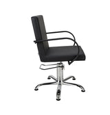 Ayala Pik 01 P-7 Scaun de Coafor Negru cu Suporti Negri