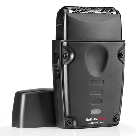 BaBylissPRO LO‑PROFX Compact Shaver – Aparat Profesional de Ras, Ultra‑Compact, Single Foil Black Titanium, Motor 10.000 RPM