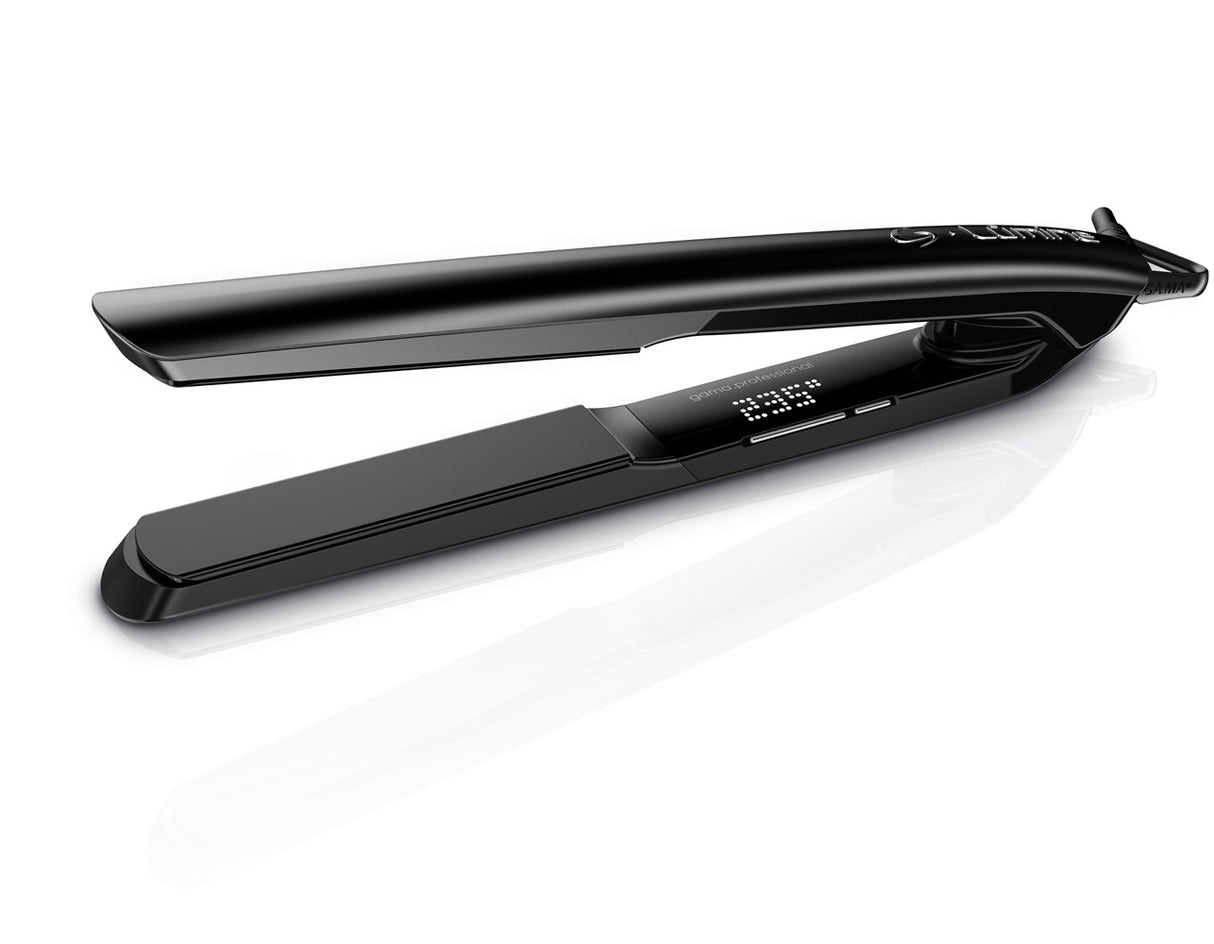 GA.MA Lumine PI5010 Placă de Întins Părul cu Tehnologie Plasma și Plăci Black Titanium – Profesională, Rapidă, pentru Păr Neted, Strălucitor și Sănătos