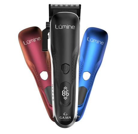 GA.MA Lumine Hyper Digital Mașină de Tuns Profesională – Motor Brushless, Lame DLC, 2 Viteze, Autonomie 180 min, Afișaj Digital și Kit Personalizare